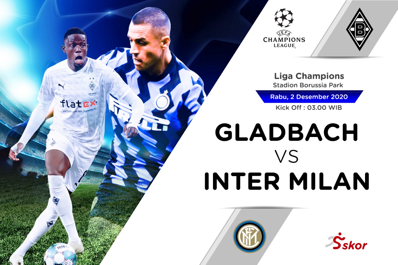 Link Live Streaming Liga Champions: Borussia Monchengladbach vs Inter Milan