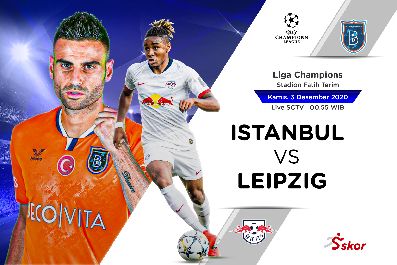 Link Live Streaming Istanbul Basaksehir vs RB Leipzig