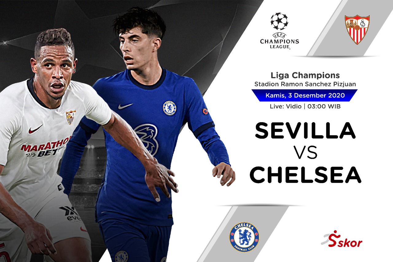 Link Live Streaming Sevilla vs Chelsea di Liga Champions