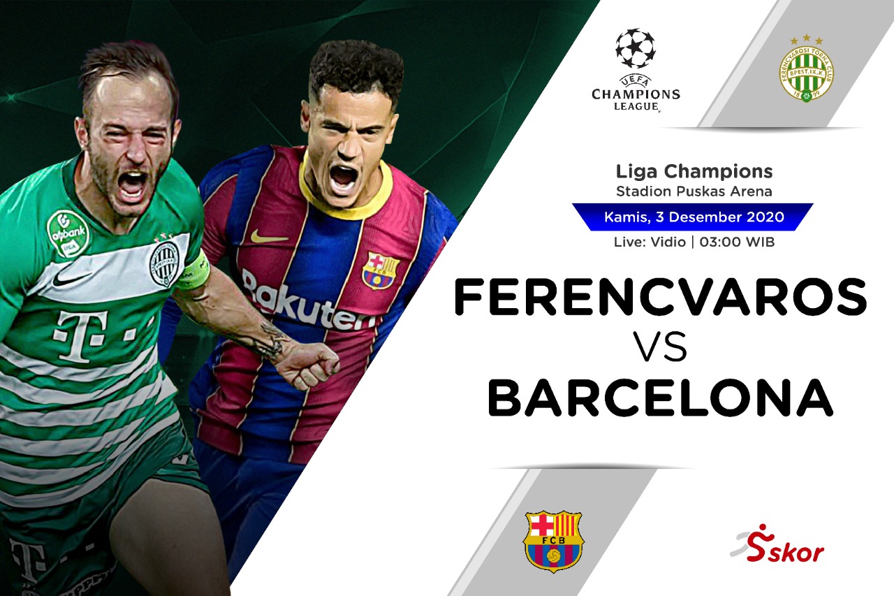 Link Live Streaming Ferencvaros vs Barcelona di Liga Champions