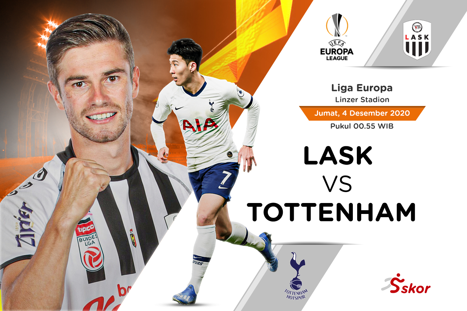 Link Live Streaming Liga Europa: LASK vs Tottenham Hotspur
