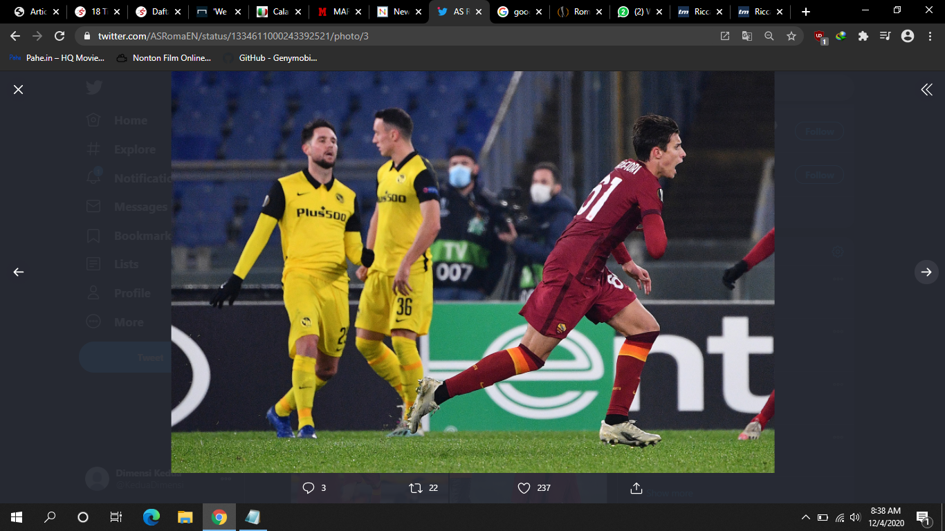 Ungkapan Kebahagiaan Riccardo Calafiori usai Cetak Gol Perdana untuk AS Roma