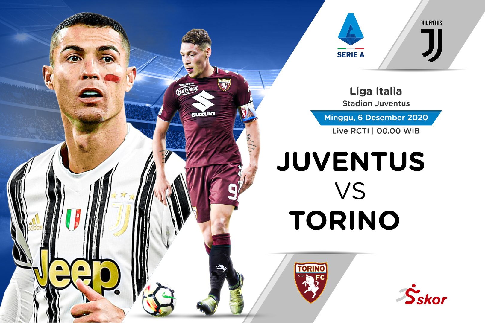 Link Live Streaming Liga Italia: Juventus vs Torino