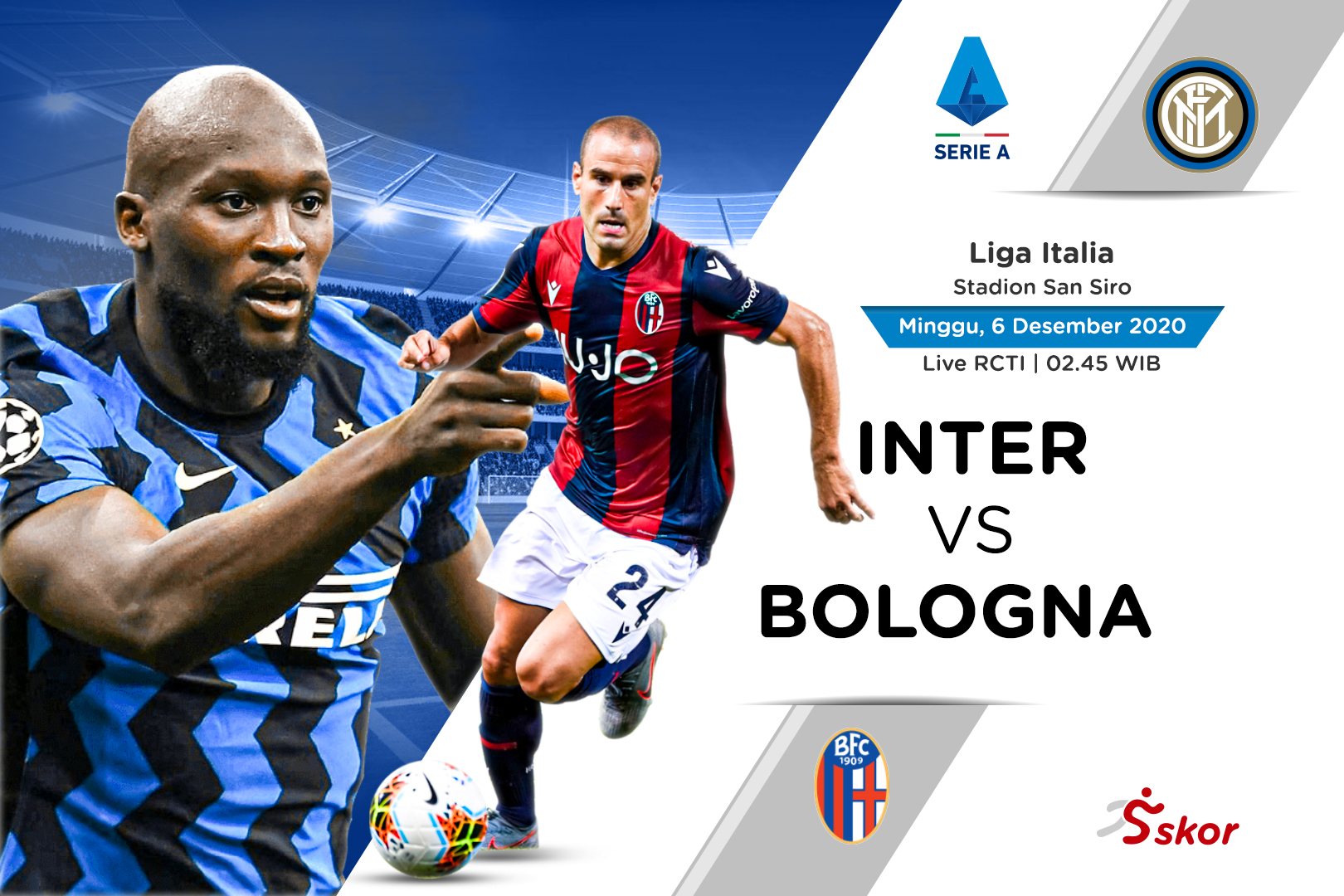 Link Live Streaming Liga Italia: Inter Milan vs Bologna