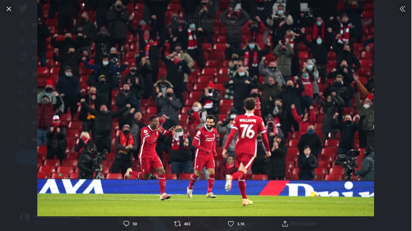 Hasil Laga Liga Inggris: Liverpool Sukses Bantai Wolves di Kandang