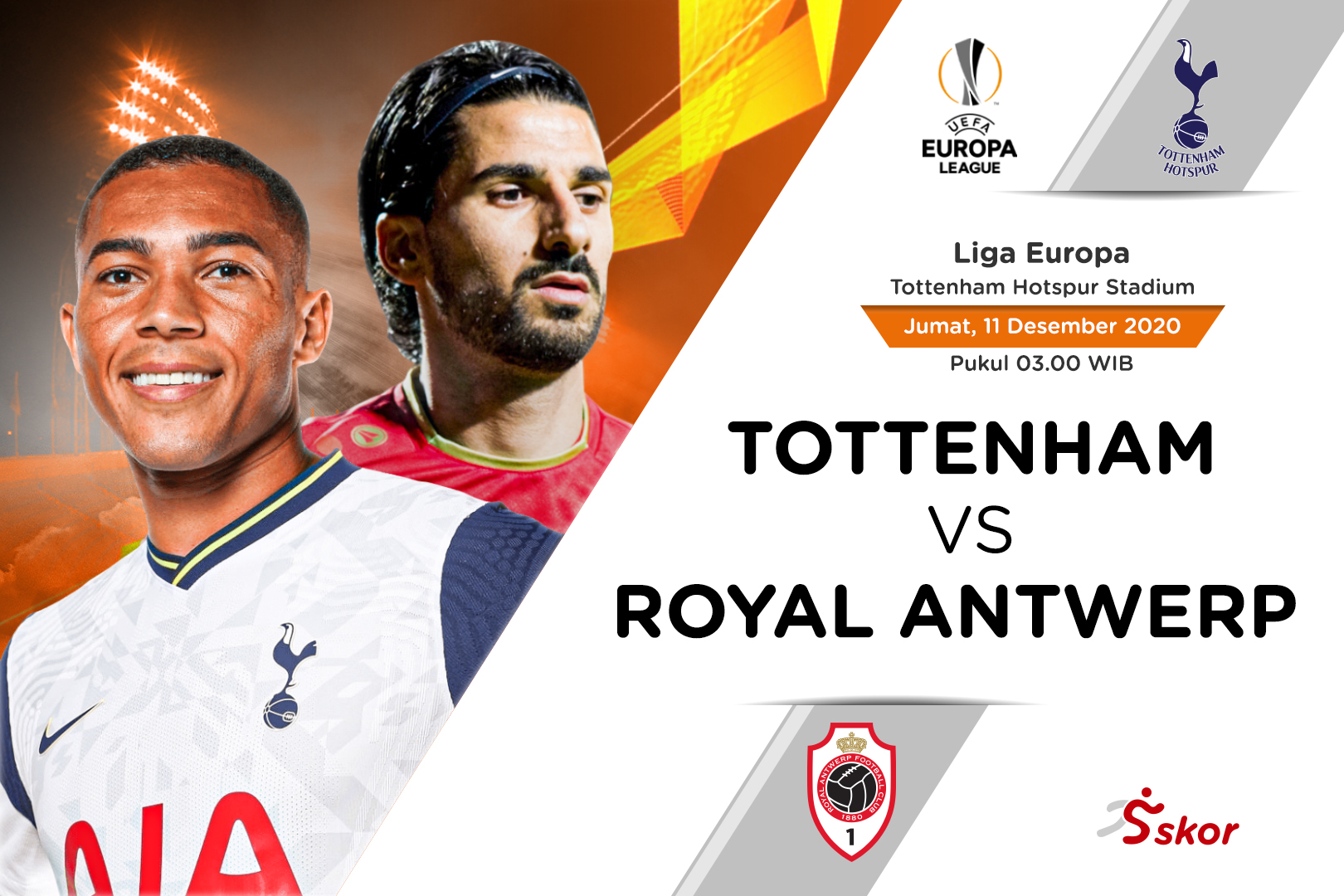 Link Live Streaming Tottenham Hotspur vs Royal Antwerp di Liga Europa