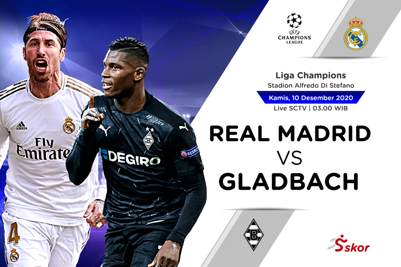 Link Live Streaming Liga Champions: Real Madrid vs Borussia Mochengladbach