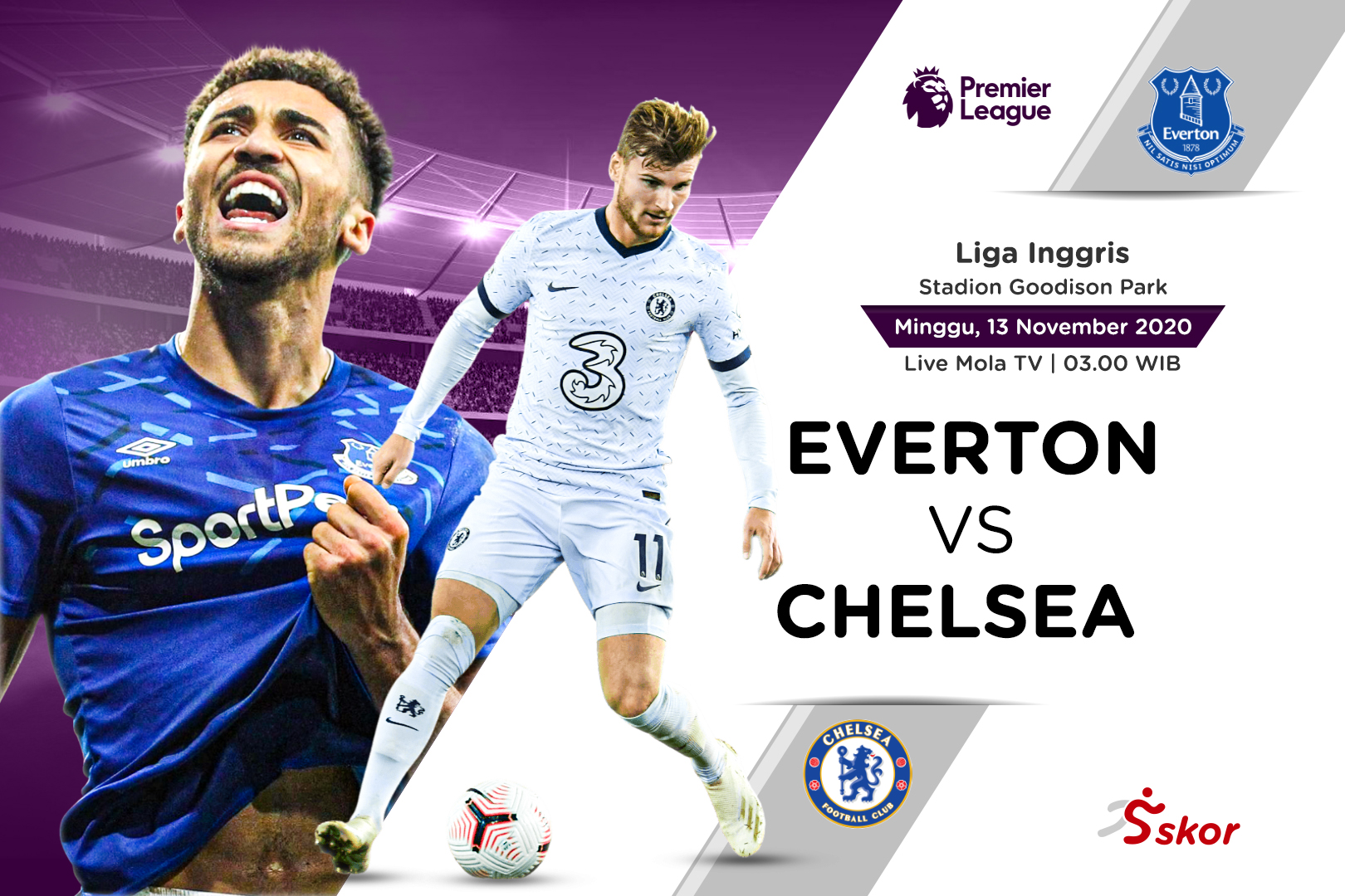 Link Live Streaming Everton vs Chelsea di Liga Inggris