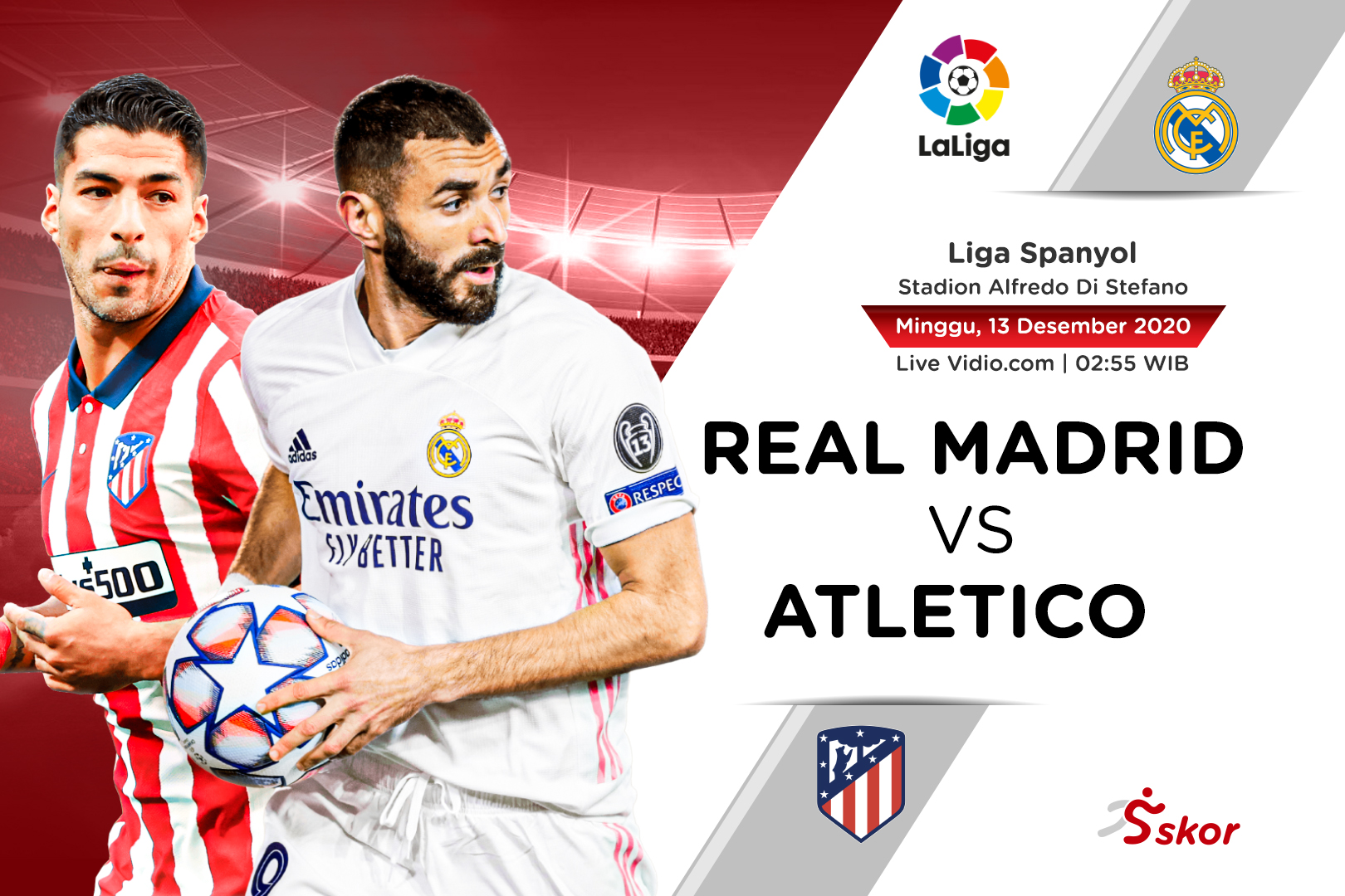 Link Live Streaming Real Madrid vs Atletico Madrid di Liga Spanyol