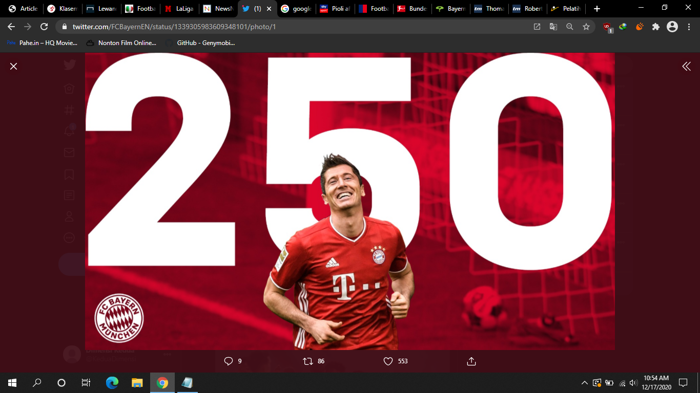 Cetak Brace untuk Bayern Munchen, Lewandowski Tembus 250 Gol di Liga Jerman