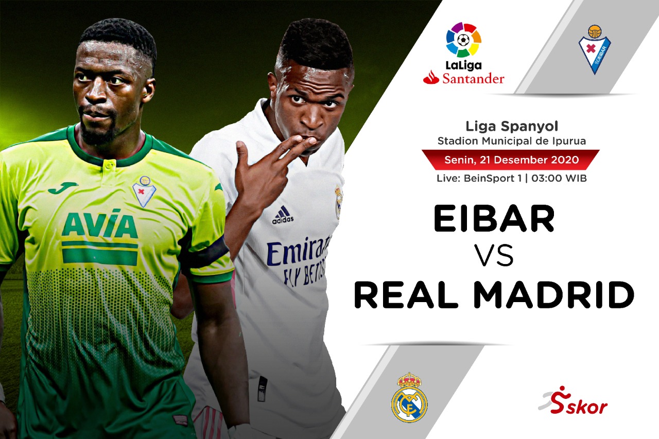 Link Live Streaming Eibar vs Real Madrid di Liga Spanyol