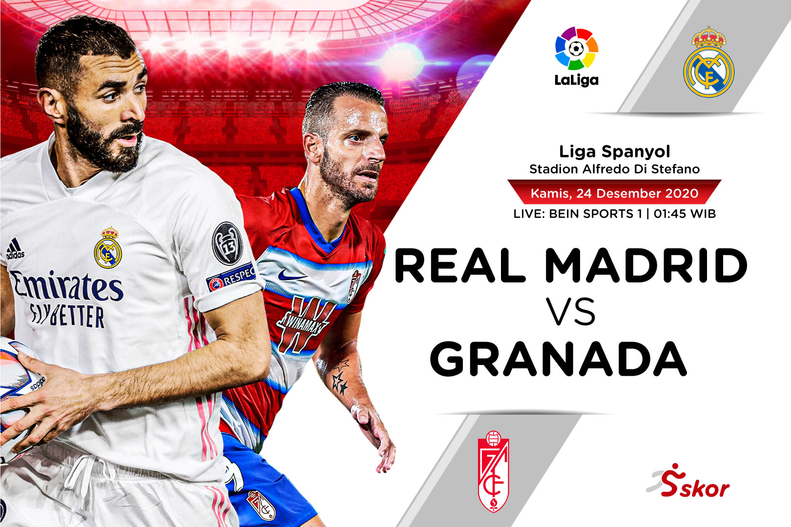 Link Live Streaming Liga Spanyol: Real Madrid vs Granada