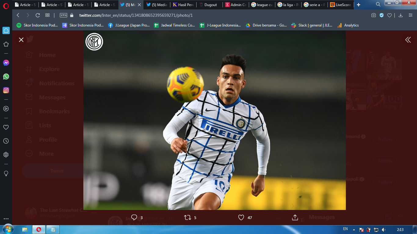 Lautaro Martinez Lega Akhiri Paceklik Gol bersama Inter Milan