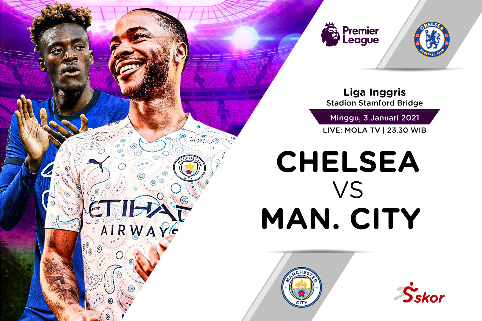 Link Live Streaming Chelsea vs Manchester City di Liga Inggris