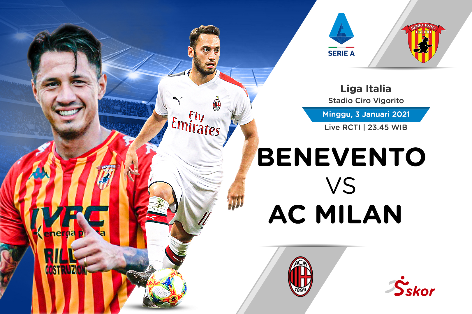 Prediksi Liga Italia: Benevento vs AC Milan