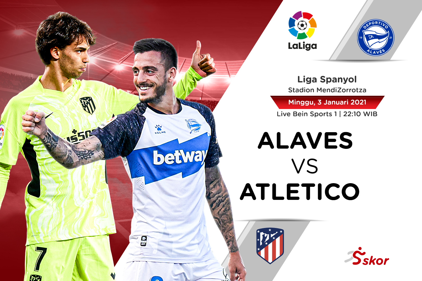 Link Live Streaming Liga Spanyol: Deportivo Alaves vs Atletico Madrid