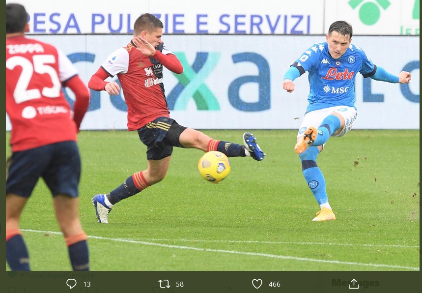 Hasil LIga Italia: Napoli Menang 4-1 atas Cagliari