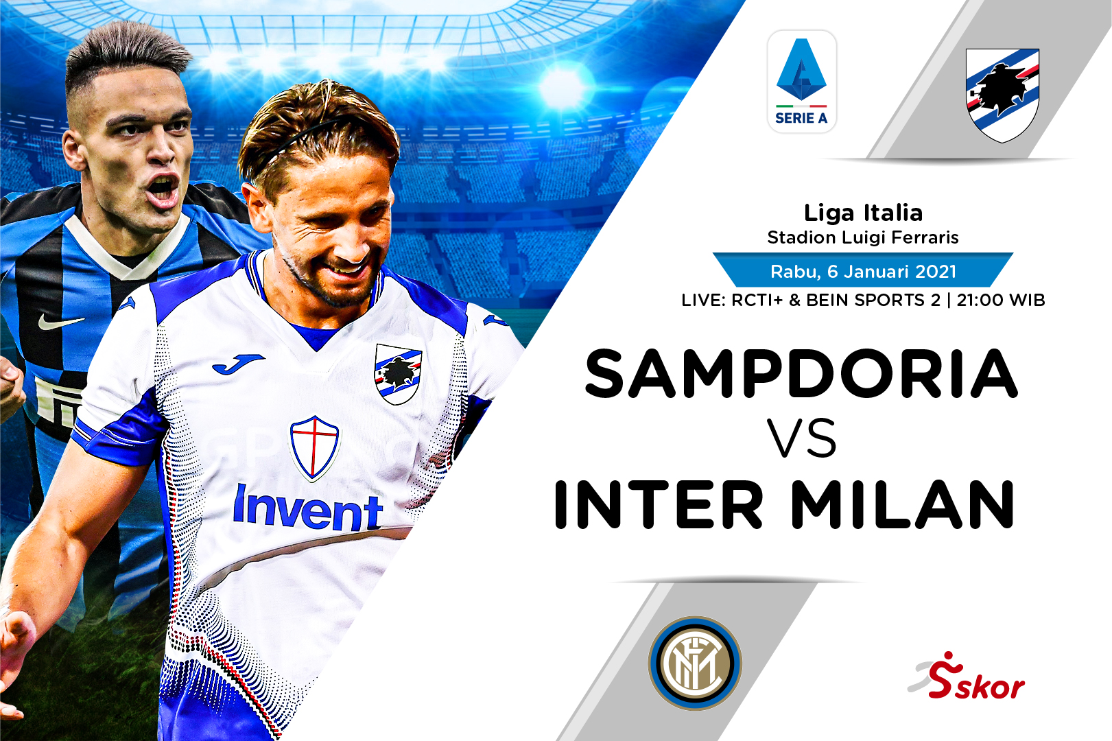 Prediksi Liga Italia: Sampdoria vs Inter Milan