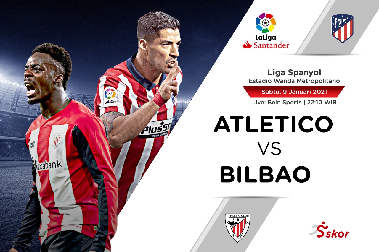 Link Live Streaming Atletico Madrid vs Athletic Bilbao di Liga Spanyol