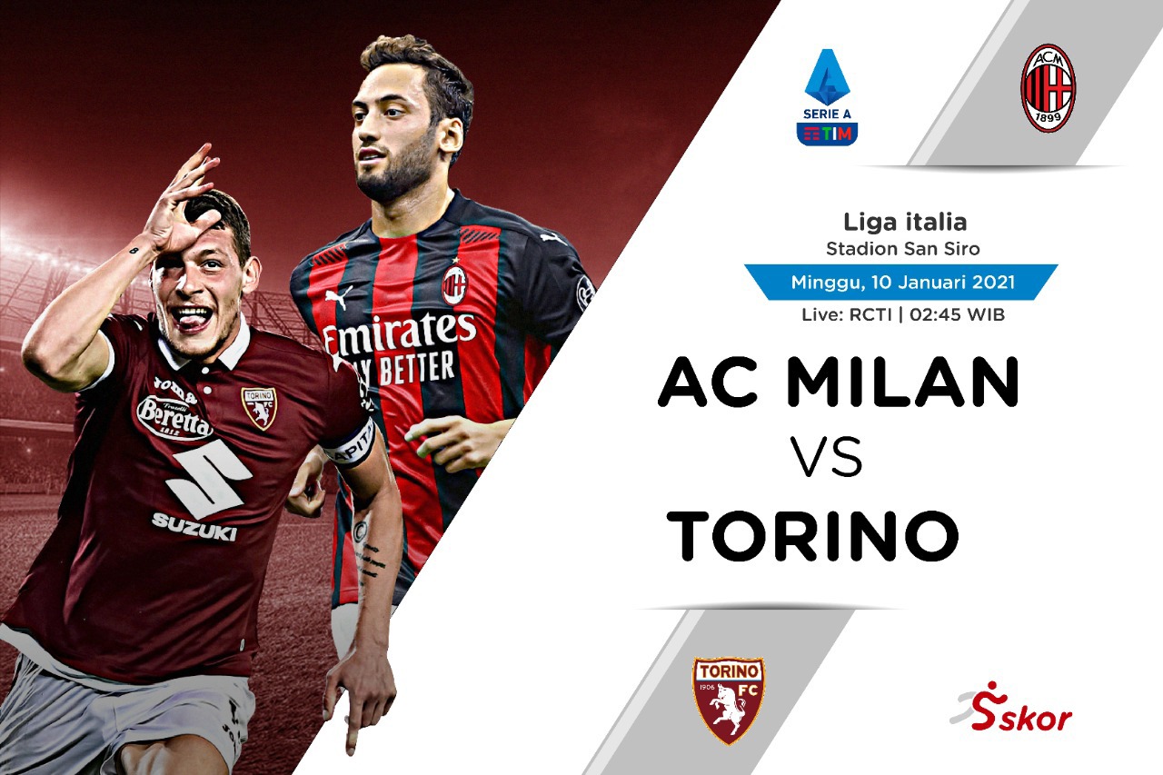 Link Live Streaming Liga Italia: AC Milan vs Torino