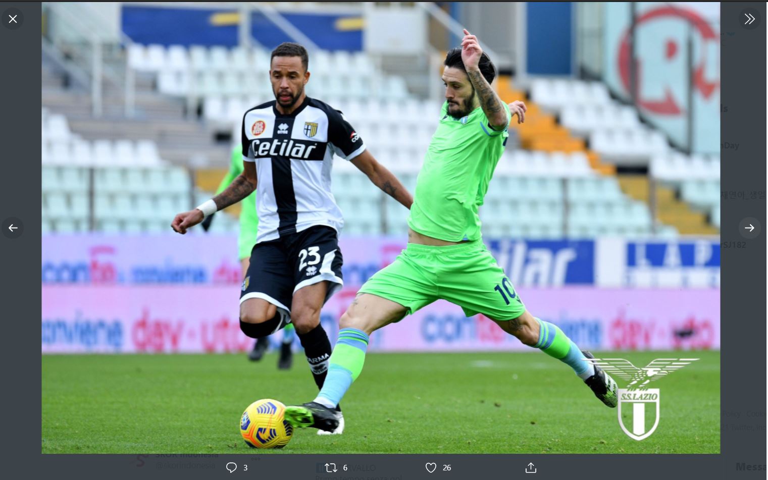 Hasil Parma vs Lazio:  Gol Luis Alberto dan Caicedo Nodai Debut Roberto D'Aversa