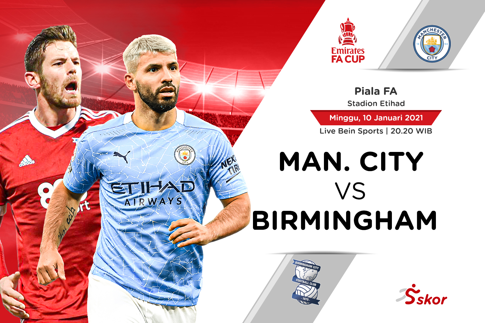 Link Live Streaming Manchester City vs Birmingham City di Piala FA