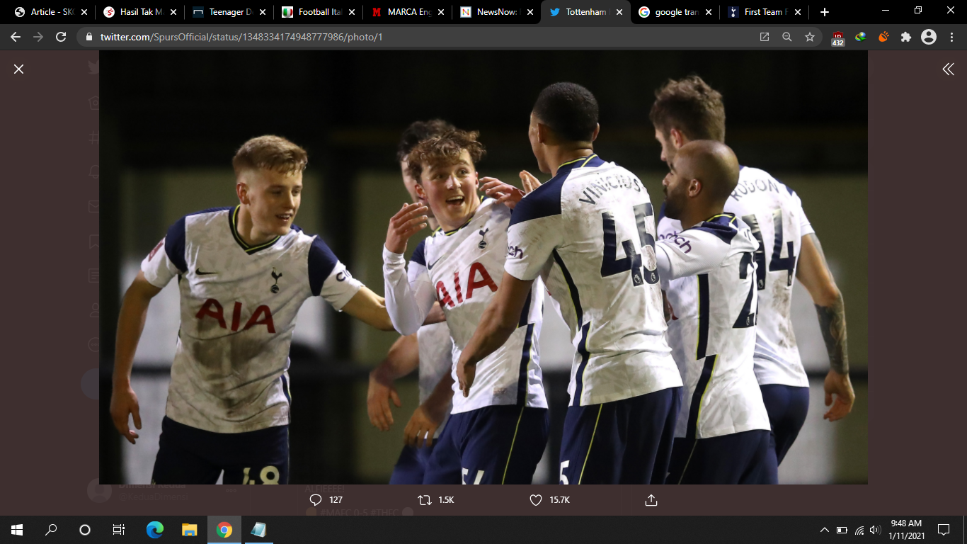 Debut, Alfie Define Langsung Catat Dua Rekor di Tottenham Hotspur