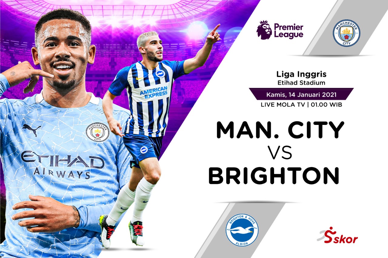 Link Live Streaming Liga Inggris: Manchester City vs Brighton