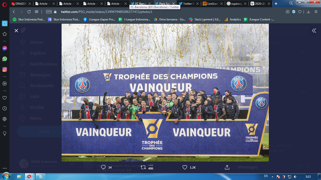 Bawa PSG Juara Piala Super Prancis, Mauricio Pochettino Raih Juara Perdana sebagai Pelatih