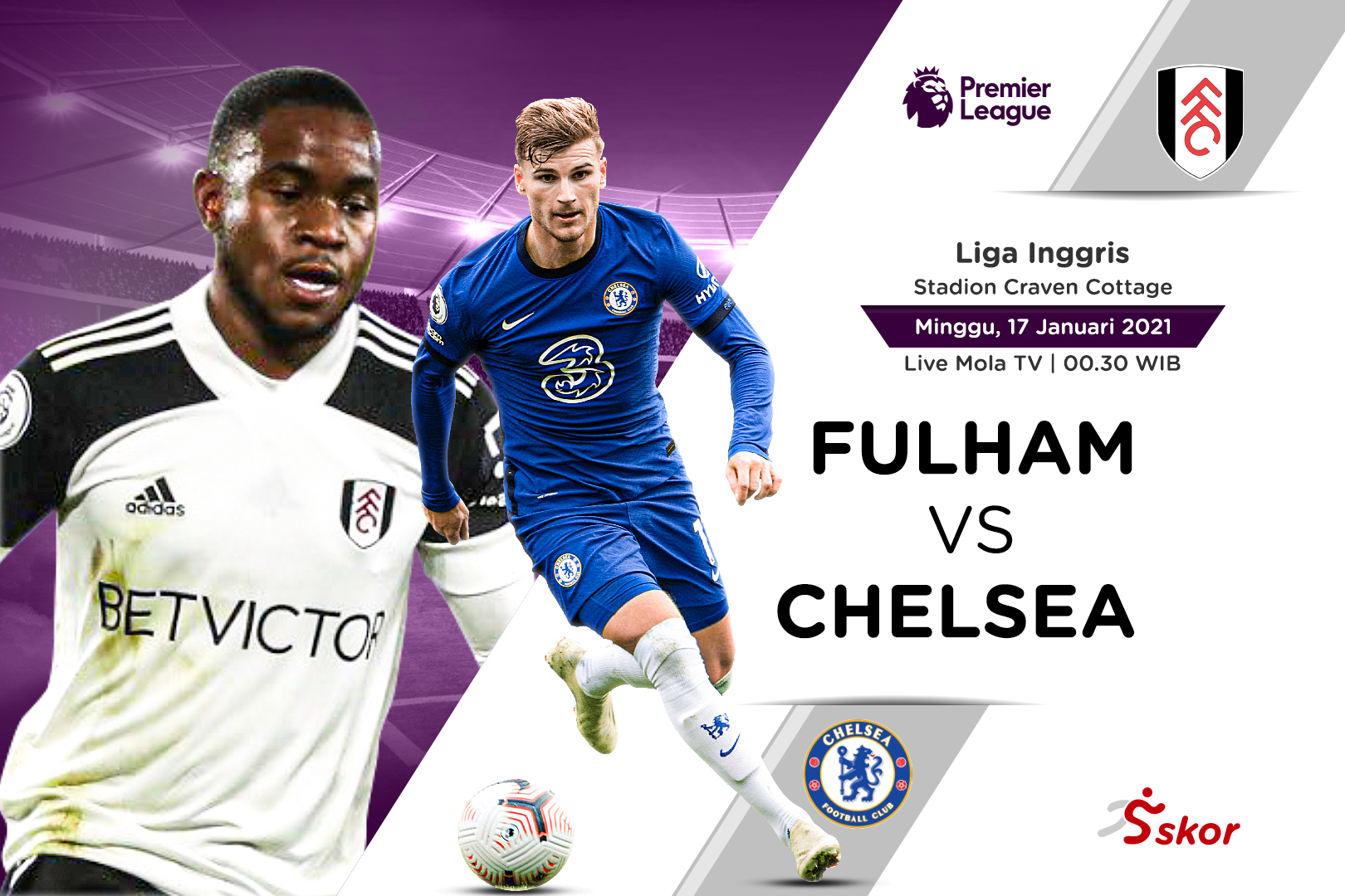 Link Live Streaming Liga Inggris: Fulham vs Chelsea
