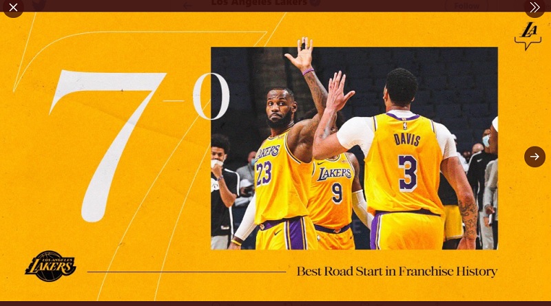 Hasil NBA: Menang Lagi, LA Lakers Nyaman di Puncak Klasemen Wilayah Barat