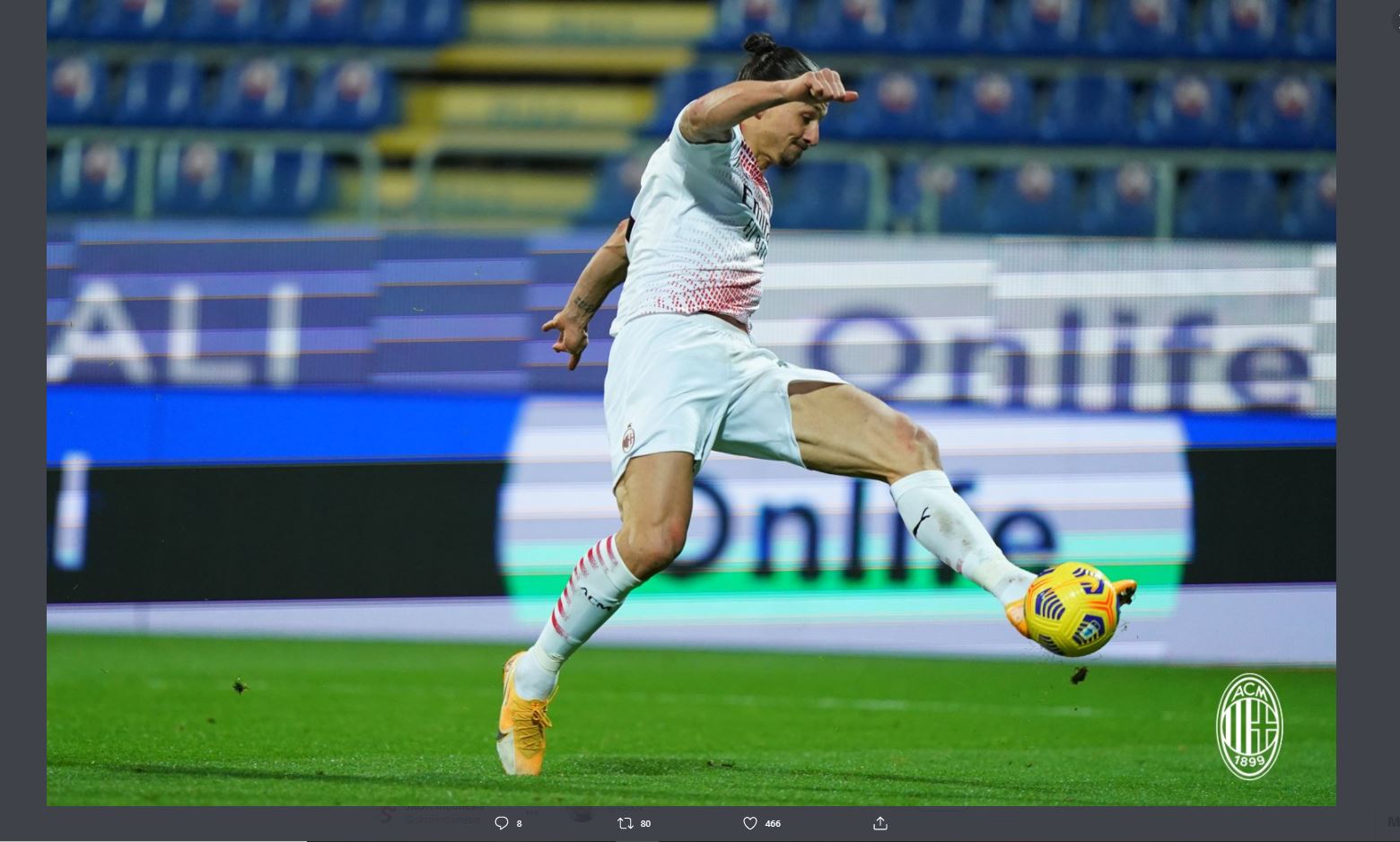 Top Skor Liga Italia: Cetak Brace, Ibrahimovic Susul Immobile dan Lukaku