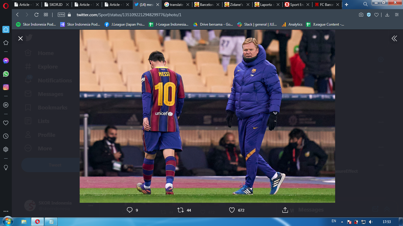 Ronald Koeman pun Tak Yakin Lionel Messi Mau Bertahan di Barcelona