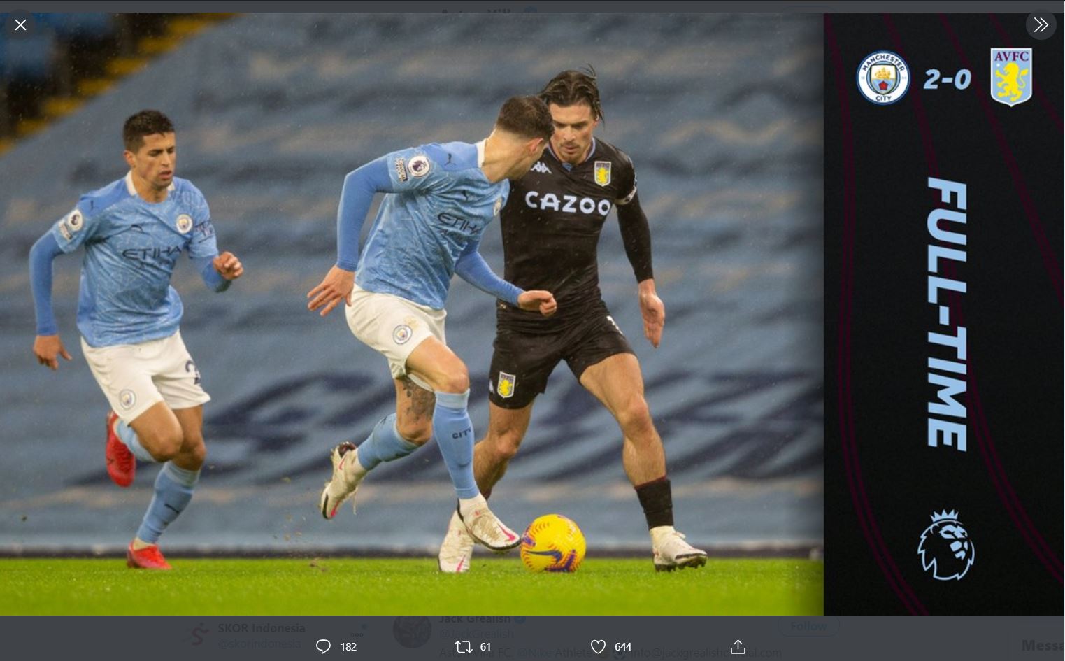 Hasil Man City vs Aston Villa:  Bernardo Silva dan Ilkay Gundogan Bawa The Citizens Menang 