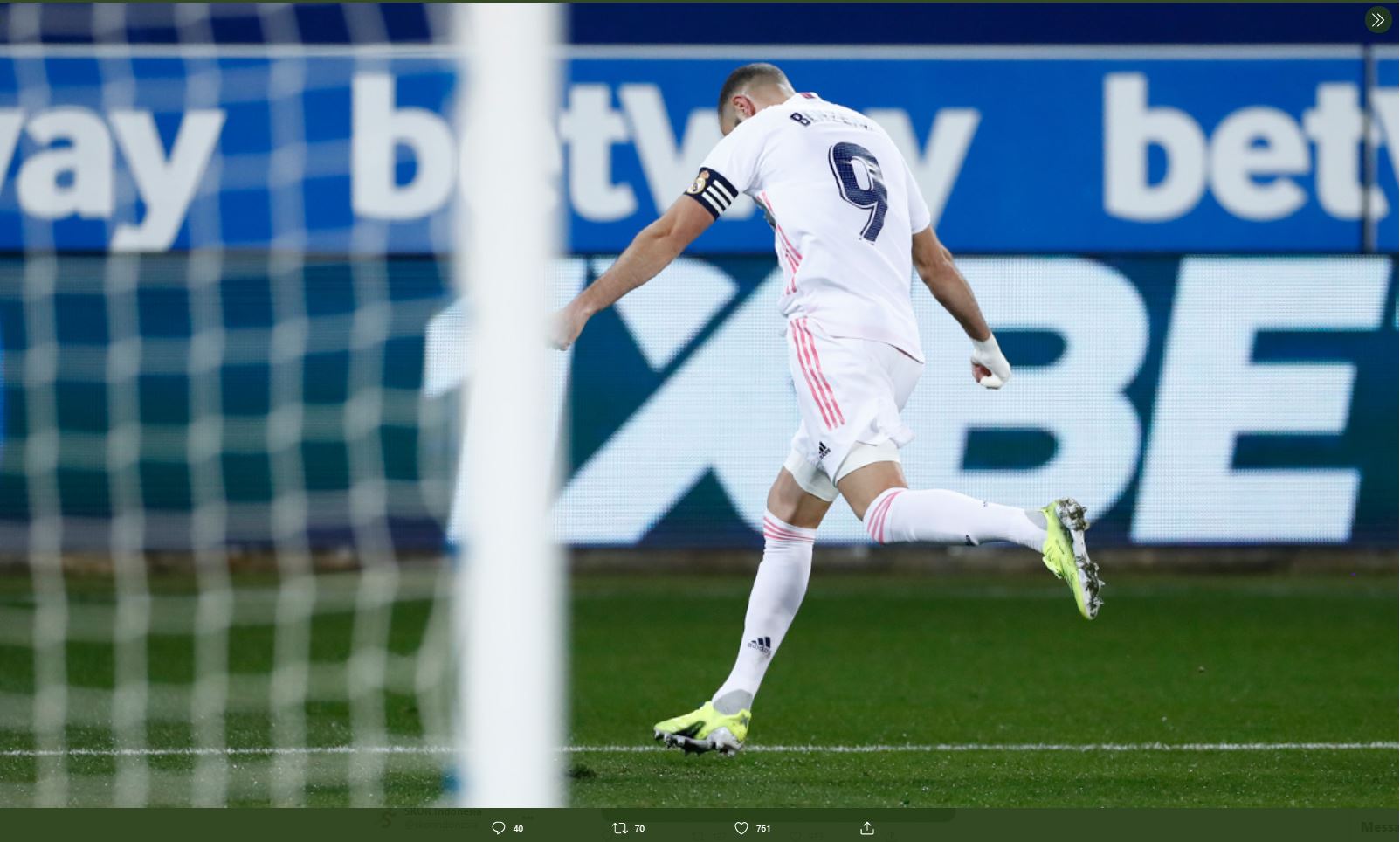 Antar Real Madrid Menang dan Cetak Dua Gol, Karim Benzema: Alhamdulillah