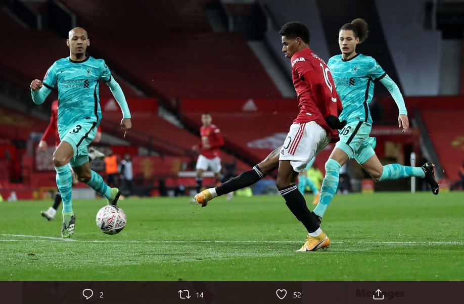 Hasil Piala FA Manchester United vs Liverpool: Rashford dan Fernandes Kandaskan The Reds, 3-2