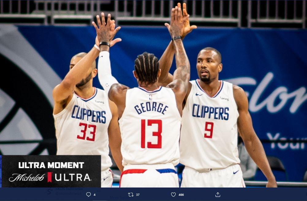 Hasil Playoff NBA 2021:  LA Clippers Tembus Semifinal Wilayah Barat