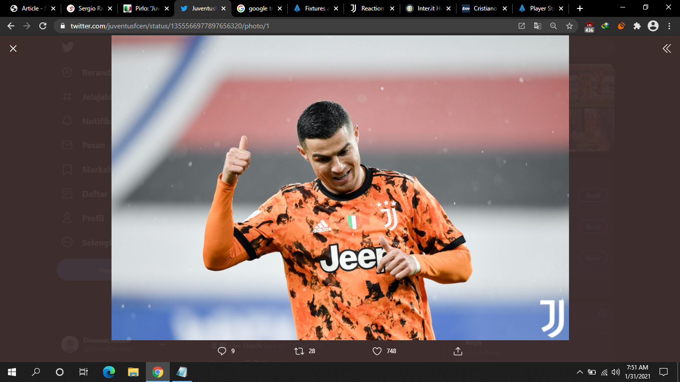 Sampdoria vs Juventus: Cristiano Ronaldo Tetap Dipuji meski Tak Cetak Gol
