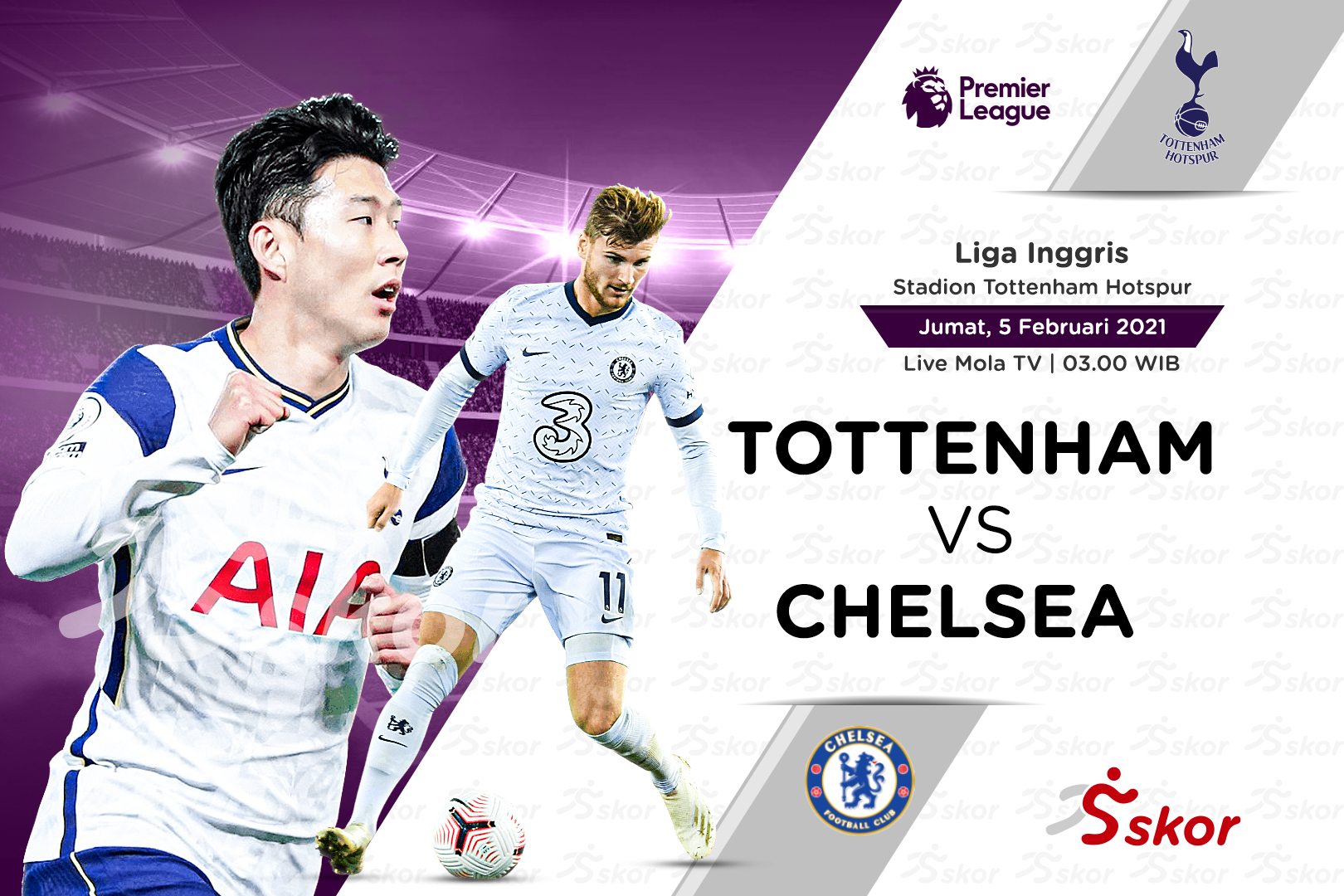 Link Live Streaming Liga Inggris: Tottenham Hotspur vs Chelsea