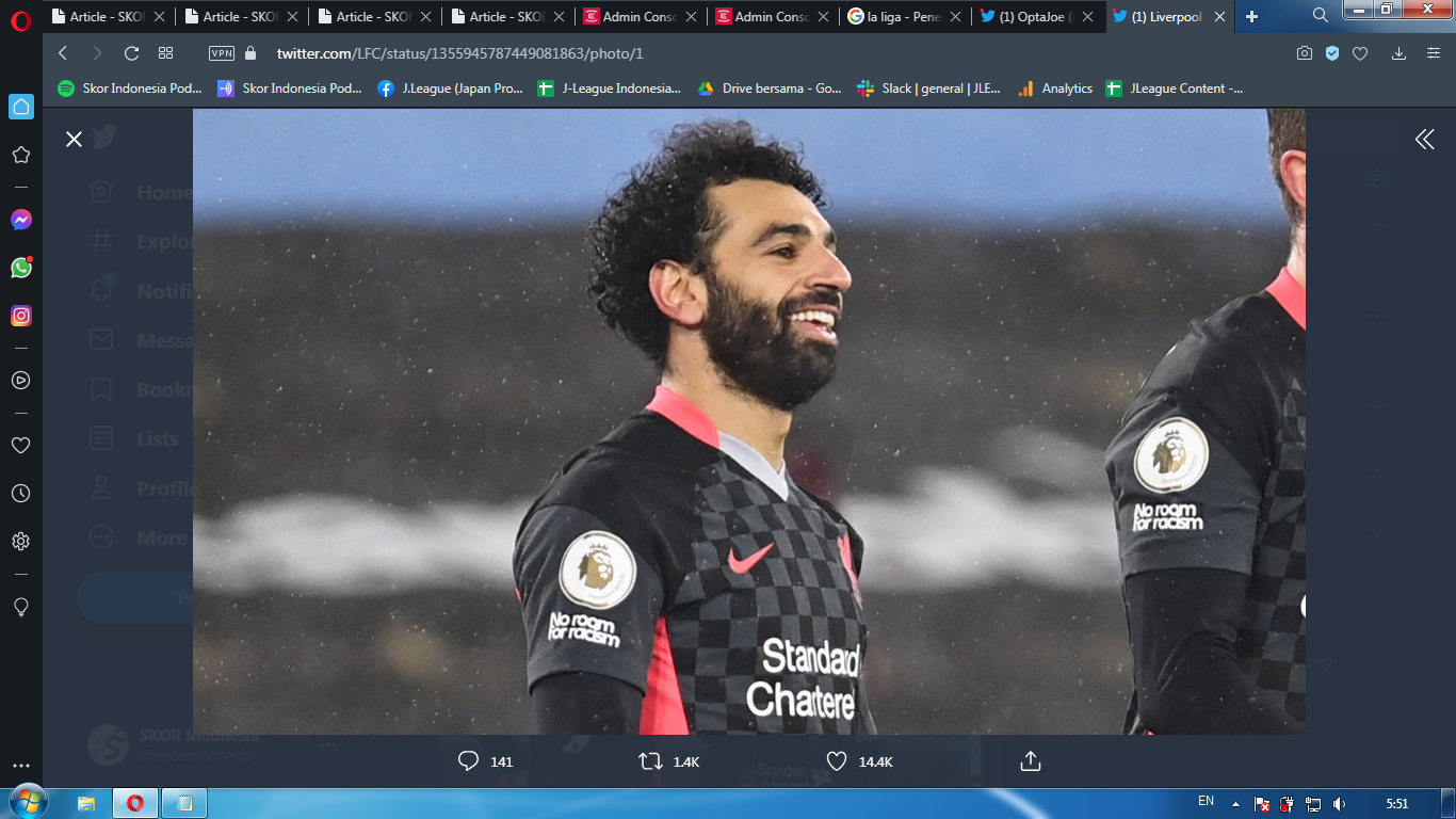Ketergantungan dengan Mohamed Salah, Mantan Pemain Kritik Liverpool