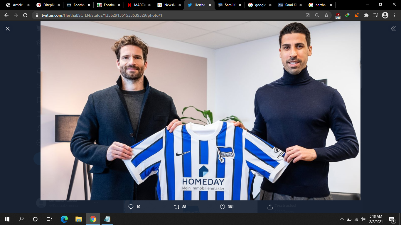 Gabung Hertha Berlin, Sami Khedira Kirim Pesan ke Fan Juventus