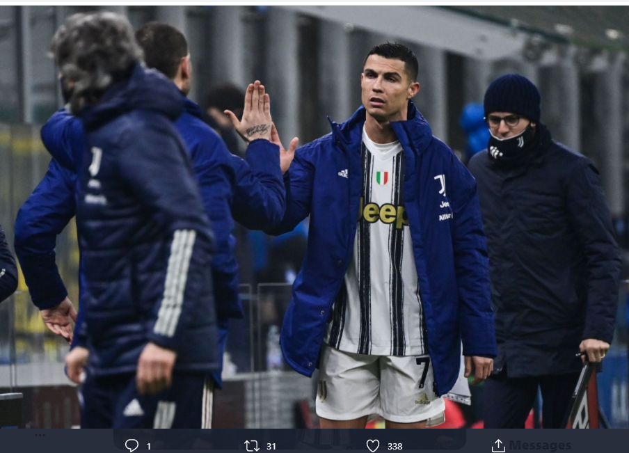 Ronaldo Dongkol Ditarik Keluar lapangan, Andrea Pirlo Tidak Peduli