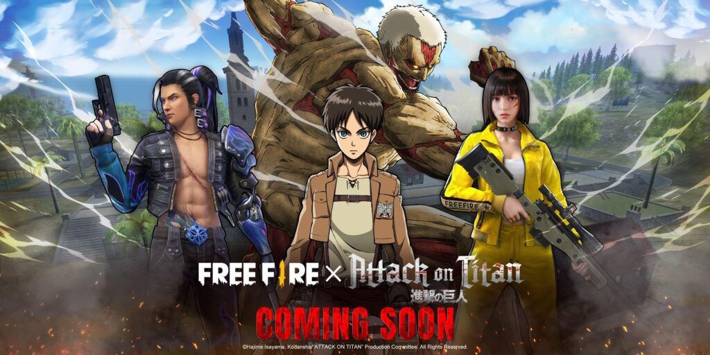 Karakter Anime Attack on Titan Akan Hadir di Game Free Fire