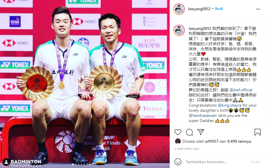 Kejutan-kejutan Lee Yang/Wang Chi-Lin, Calon Lawan Ahsan/Hendra di Semifinal Olimpiade Tokyo