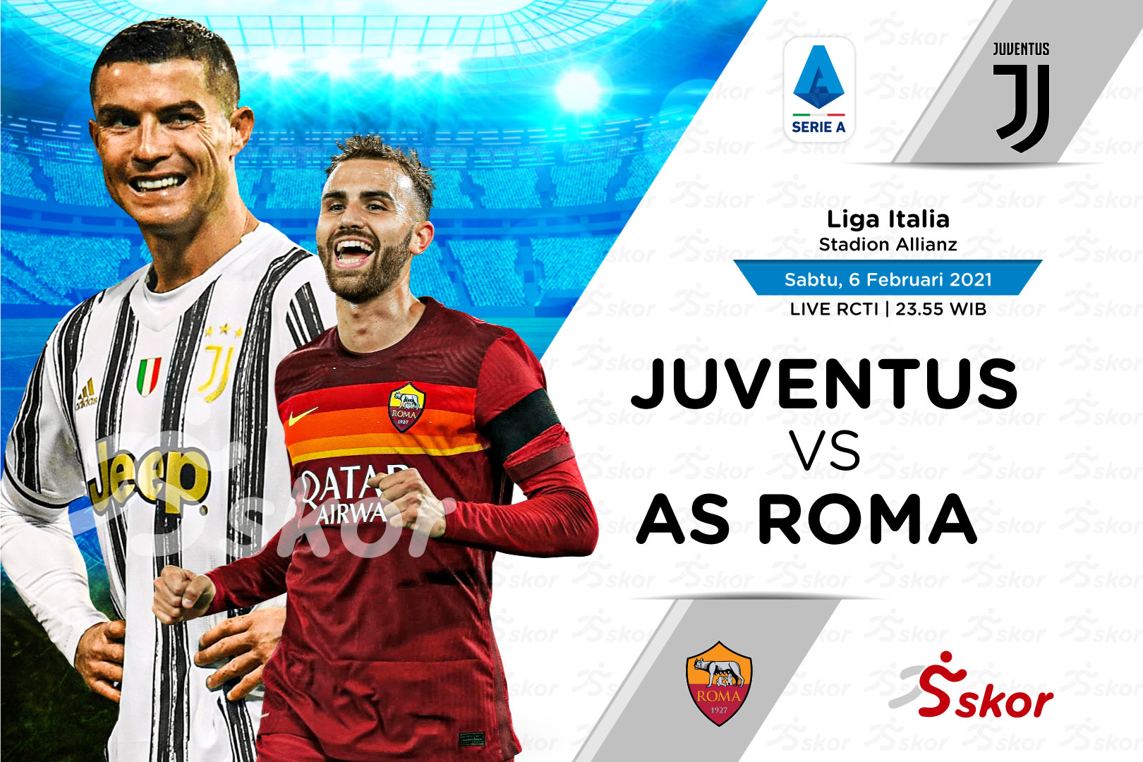 Link Live Streaming Liga Italia: Juventus vs AS Roma