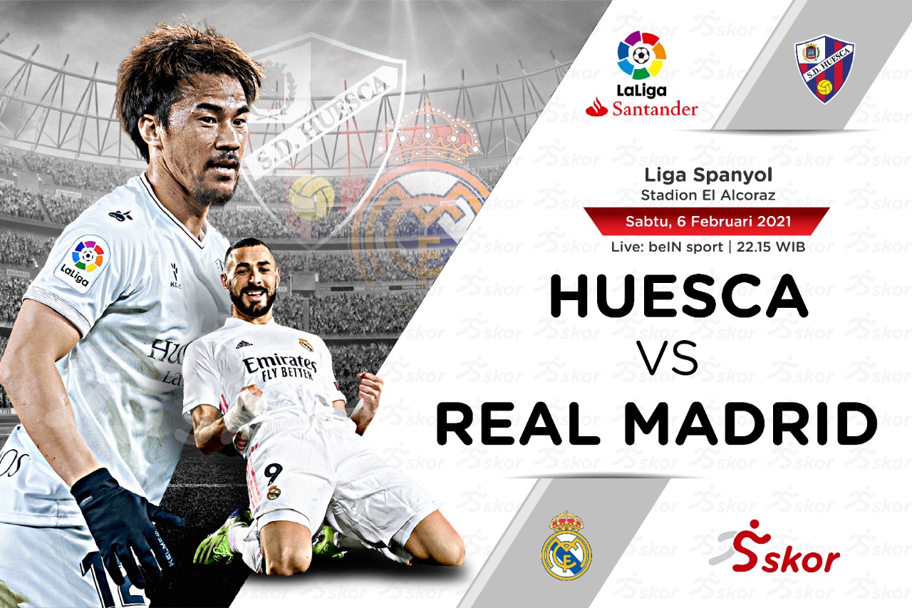 Link Live Streaming Huesca vs Real Madrid di Liga Spanyol