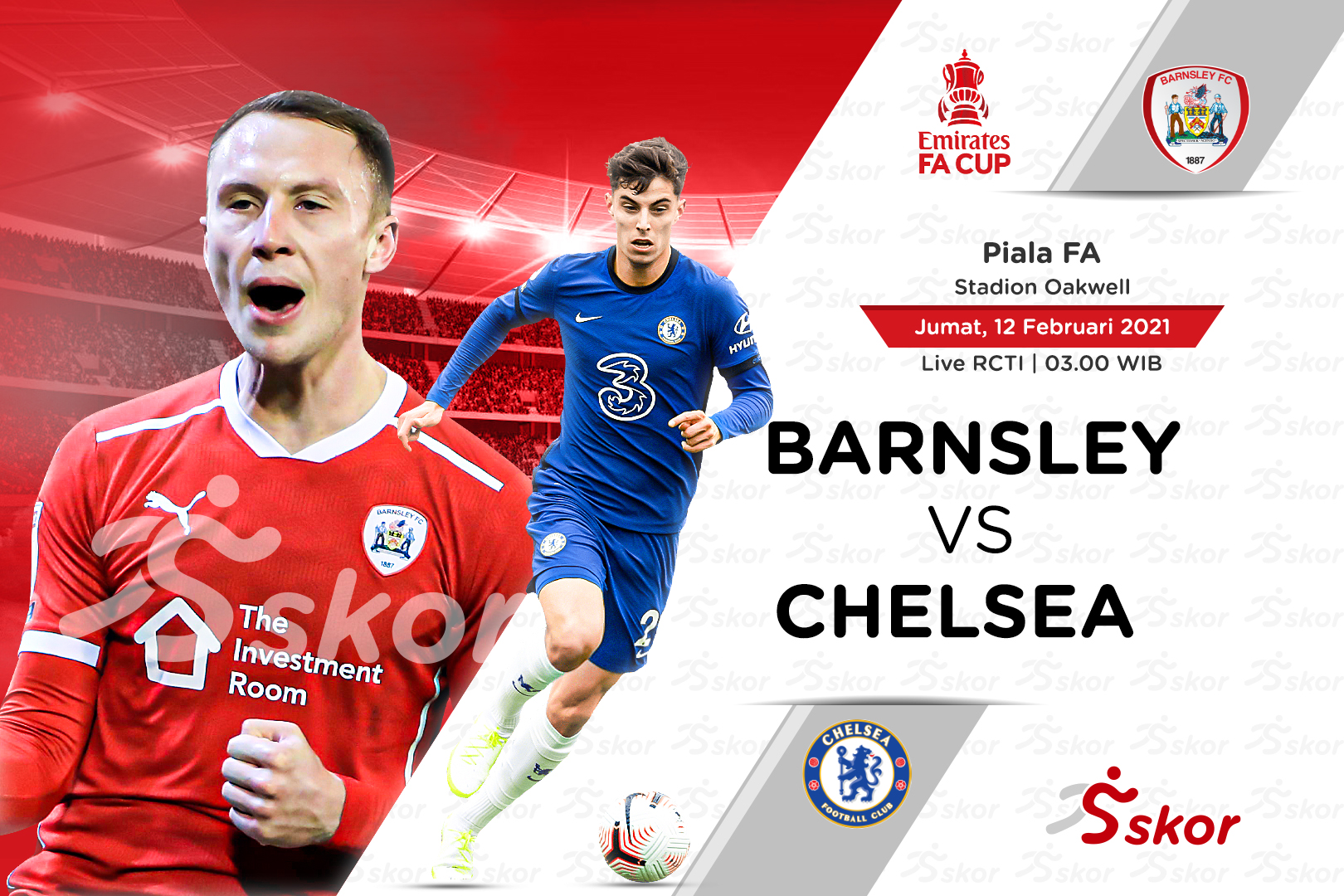 Link Live Streaming Barnsley vs Chelsea di Piala FA