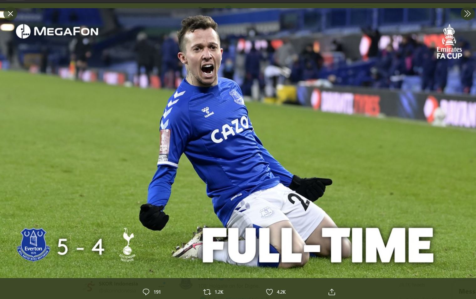 Hasil Everton vs Tottenham Hotspur: Drama 9 Gol, Pasukan Carlo Ancelotti Akhirnya Menang