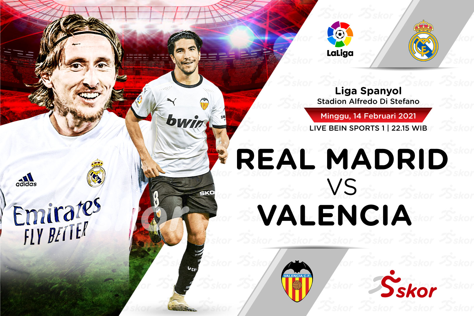 Link Live Streaming Real Madrid vs Valencia di Liga Spanyol