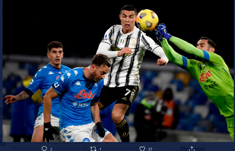 Hasil Napoli vs Juventus: I Pertenopei Menang 1-0 lewat Penalti Lorenzo Insigne